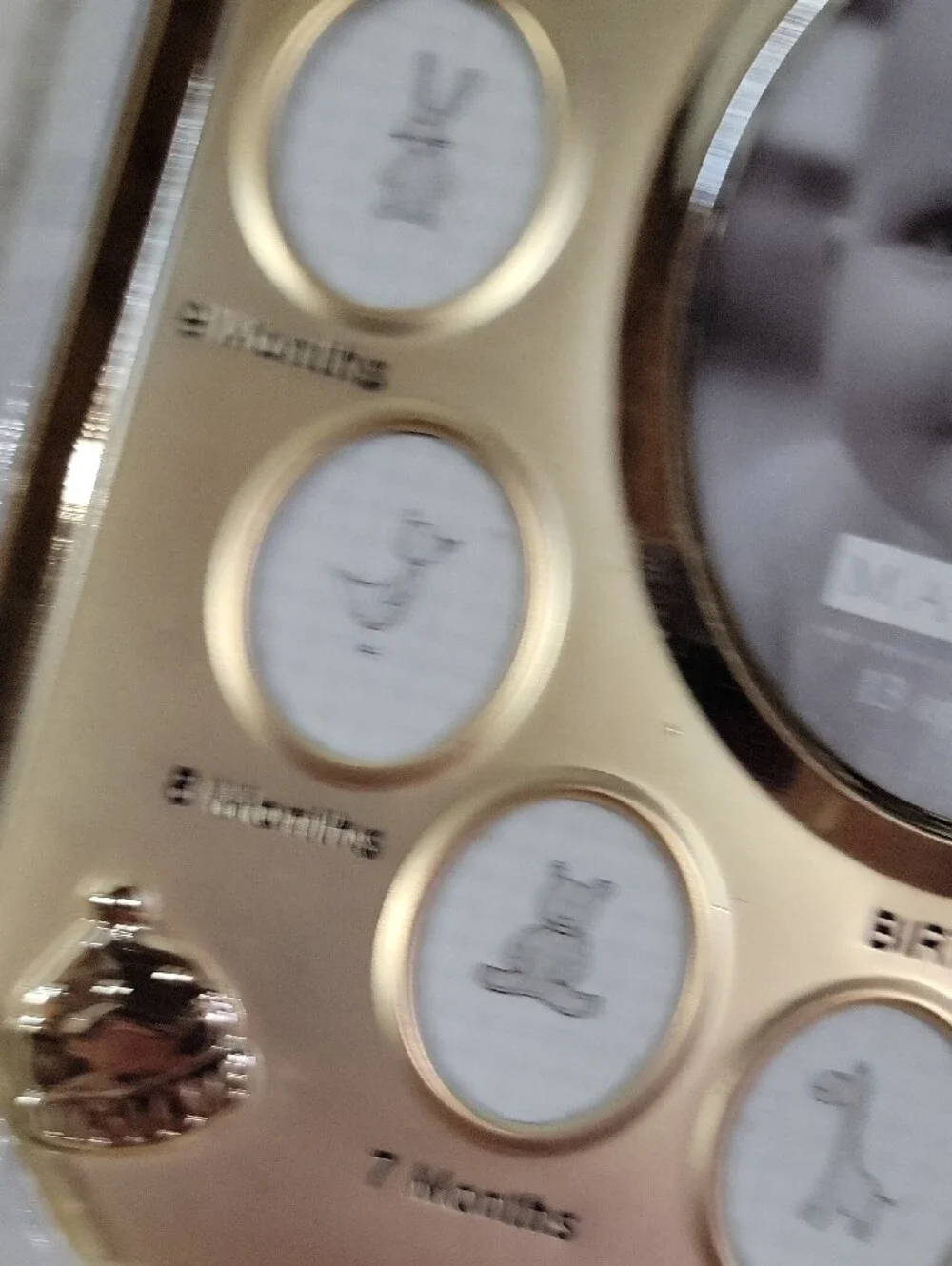 Malden Gold Tone First Year Baby Photo Frame New